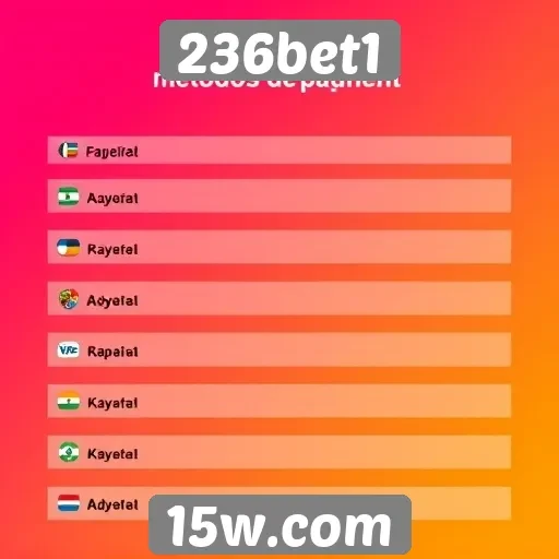 Métodos de pagamento aceitos na plataforma 236bet1